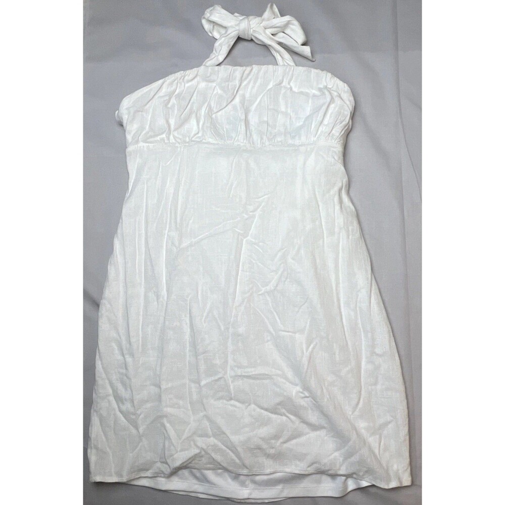 Altar’d State Linen Blend Summer Halter Dress Size White XL